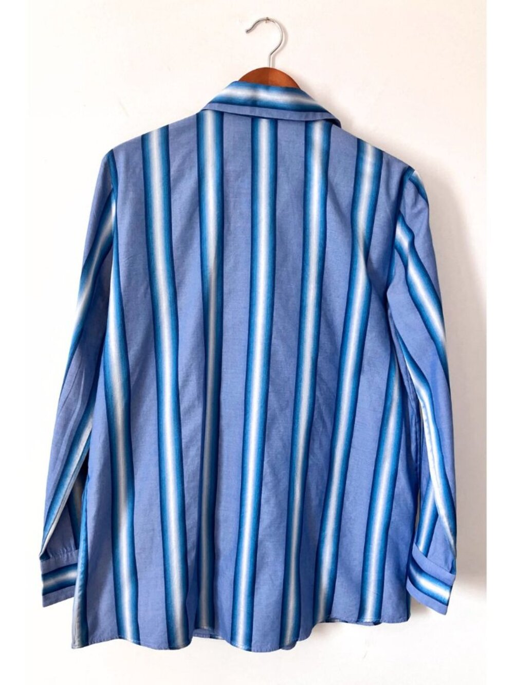 Etro Striped Cotton Shirt Light Blue Size IT 44/ US 8 - Picture 5 of 9